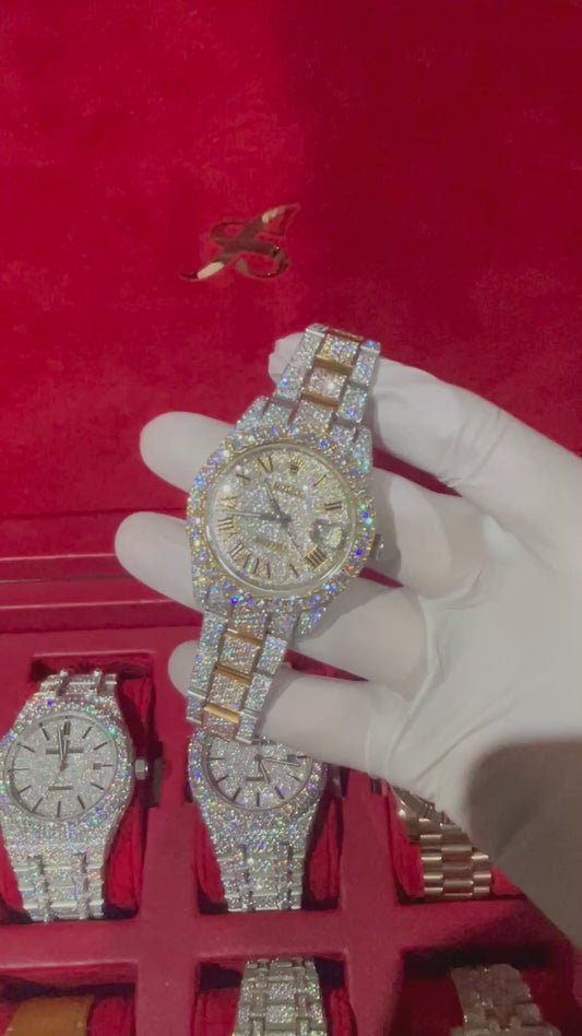 VVS MOISSANITE CUSTOM WATCH 41MM