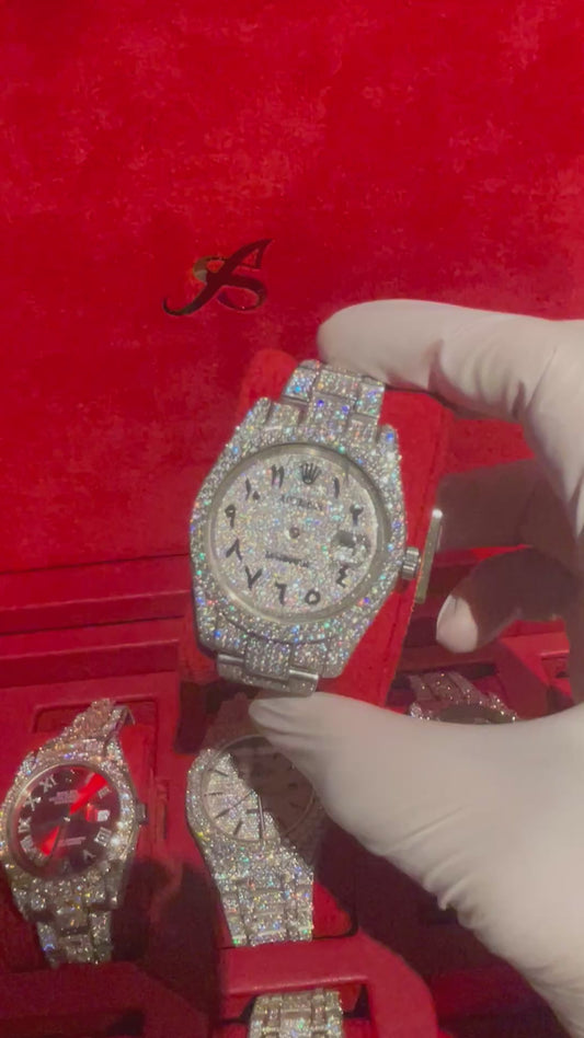 VVS MOISSANITE CUSTOM WATCH 41MM