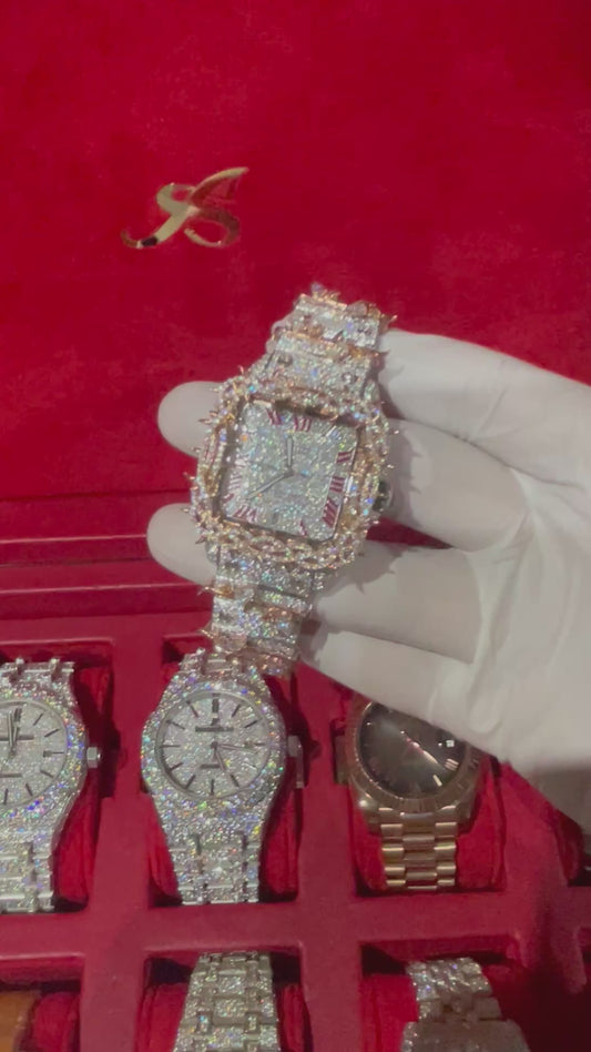 VVS MOISSANITE CUSTOM WATCH 41MM