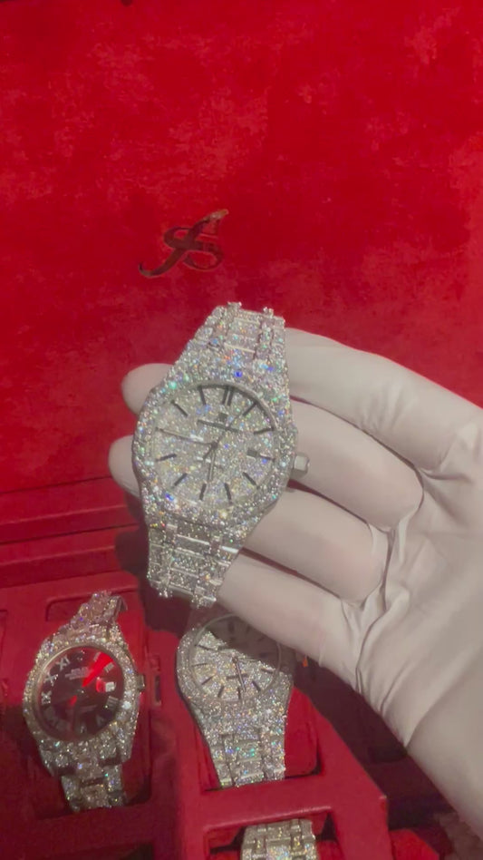 VVS MOISSANITE CUSTOM WATCH 41MM