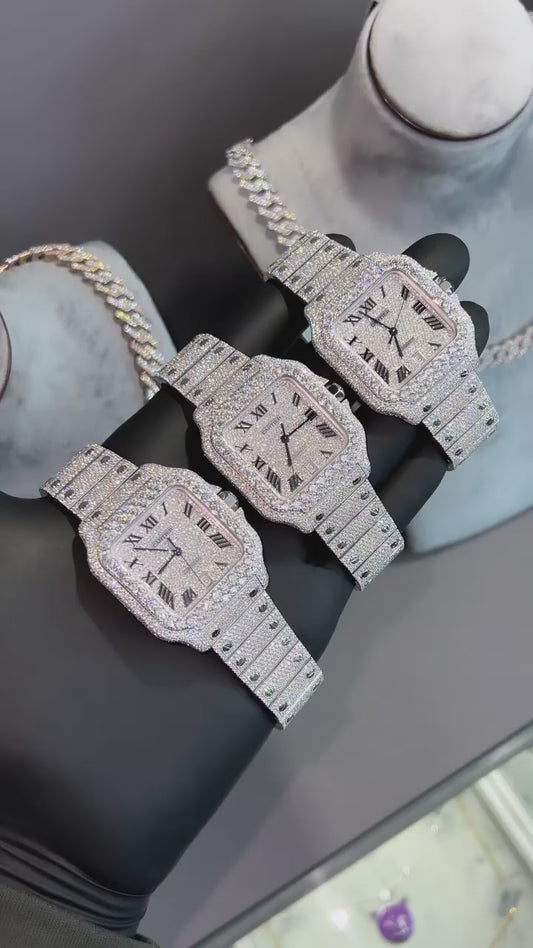 VVS MOISSANITE CUSTOM WATCH 41MM