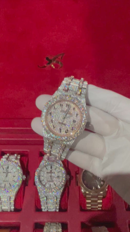 VVS MOISSANITE CUSTOM WATCH 41MM